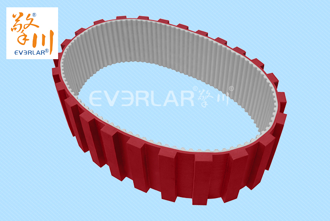 PU同步帶加紅膠開(kāi)槽
